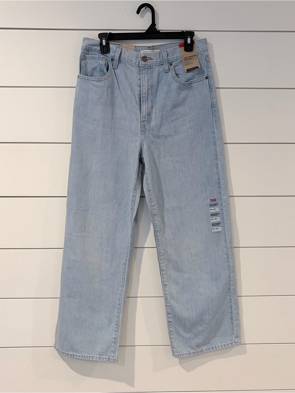 Levi’s High Waisted 90s Straight Jeans 30 Light Wash Model-Off-Duty Y2K NWT